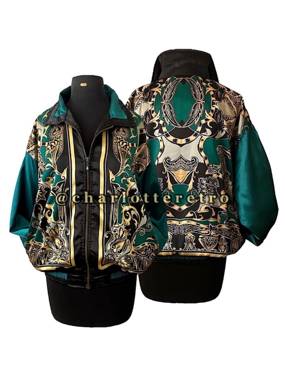 vtg Casual Isle • Baroque Nylon Bomber